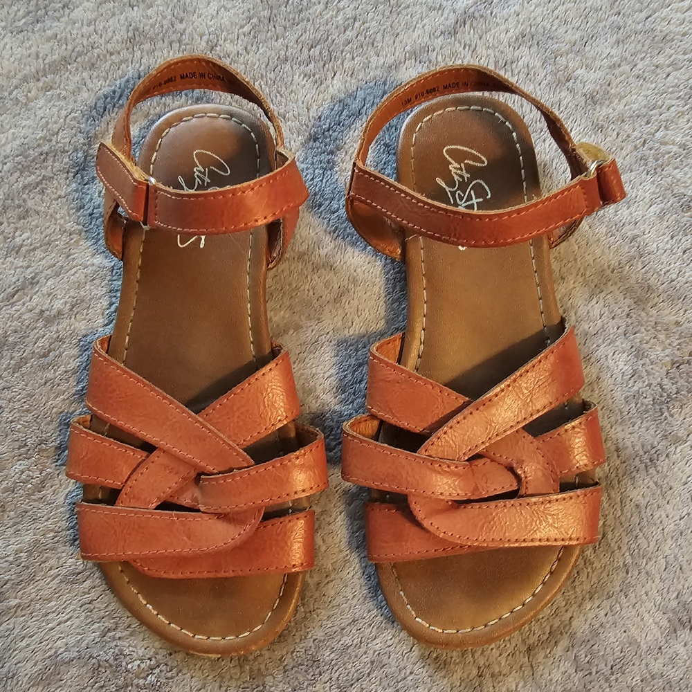 City Streets Brown Kids Sandals